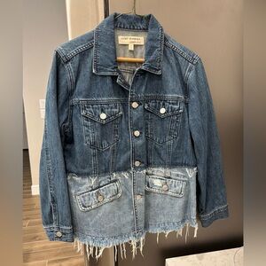 New Lucky Brand Re*Made Two Tone Denim Jacket